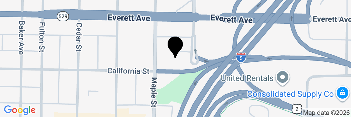 Map showing facility locations