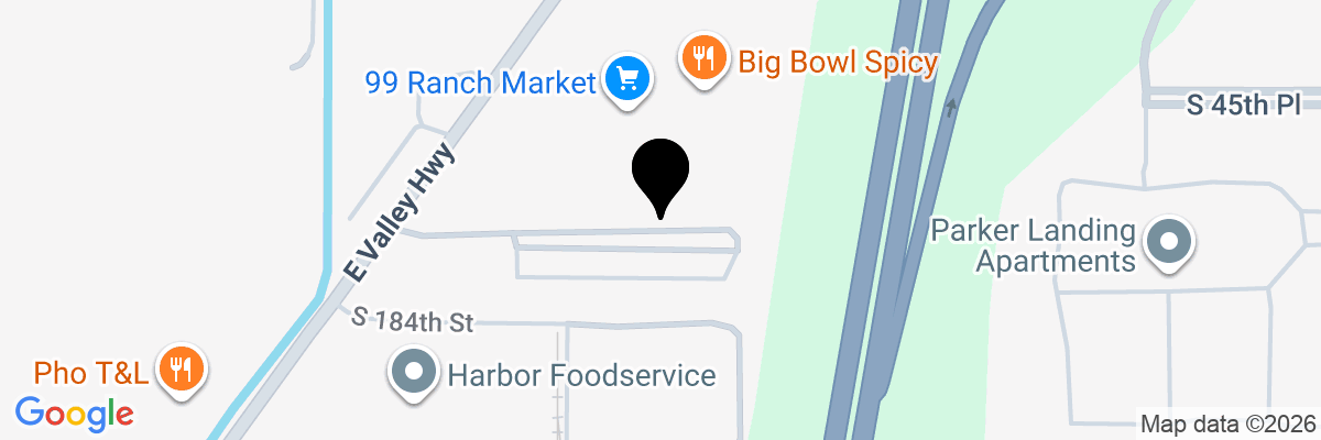 Map showing facility locations