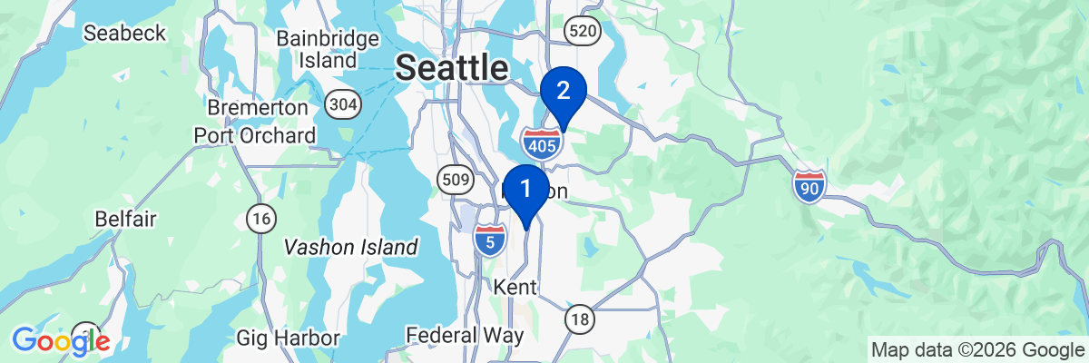 Map showing facility locations