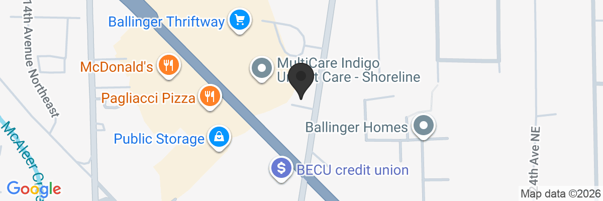 Map showing facility locations